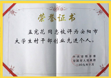 榮譽(yù)(yu)證(zheng)書(shū)